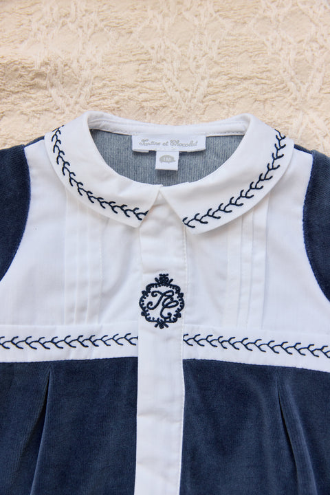 Pyjama - Marine plis religieux - Image principale