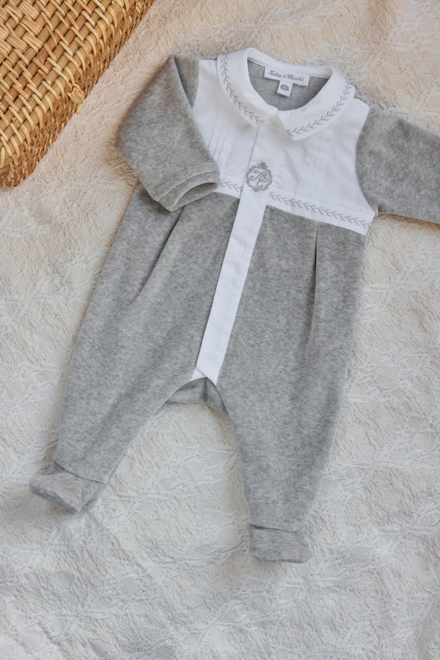 Pyjama - Gris chiné plis religieux - Image principale