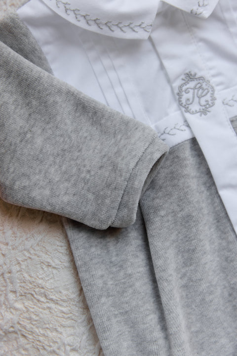 Pyjama - Gris chiné plis religieux - Image principale