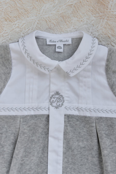 Pyjama - Gris chiné plis religieux - Image principale