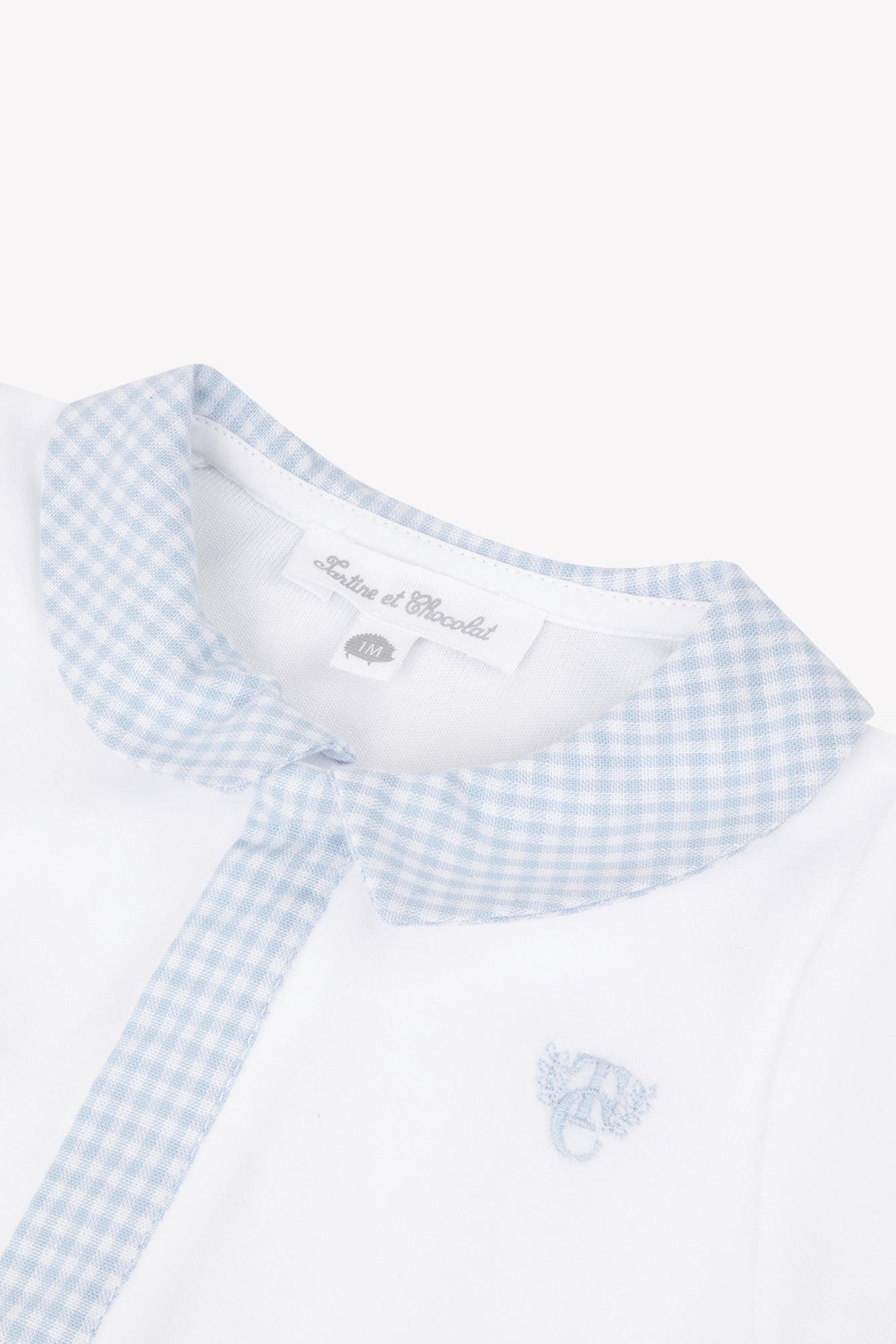 Pyjama - Weiss Zweifarbiges Gingham