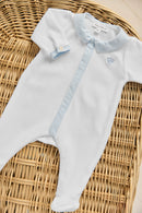 Pyjama - Weiss Zweifarbiges Gingham