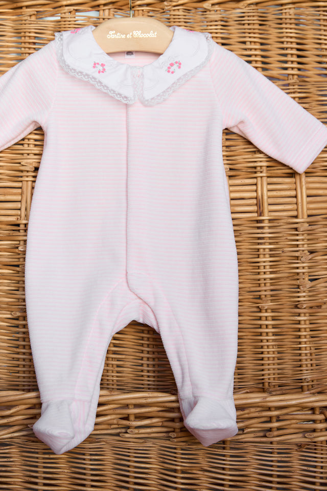 Pyjama - Rose pâle à rayures - Image principale