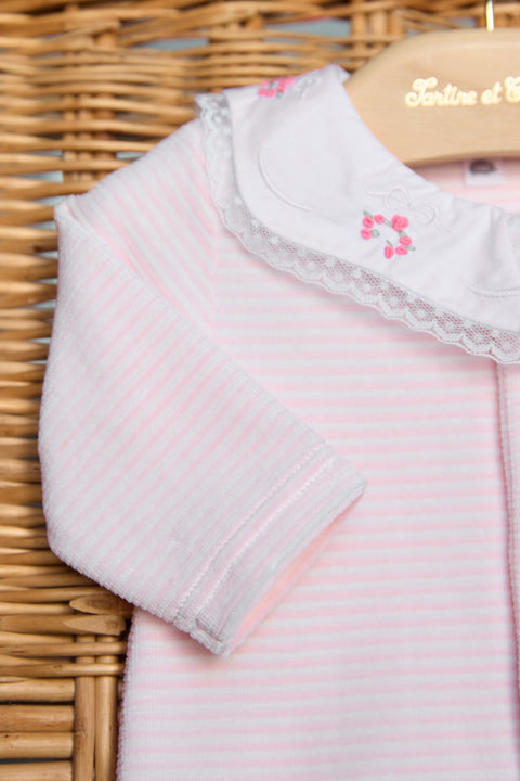 Pyjama - Rose pâle à rayures - Image principale