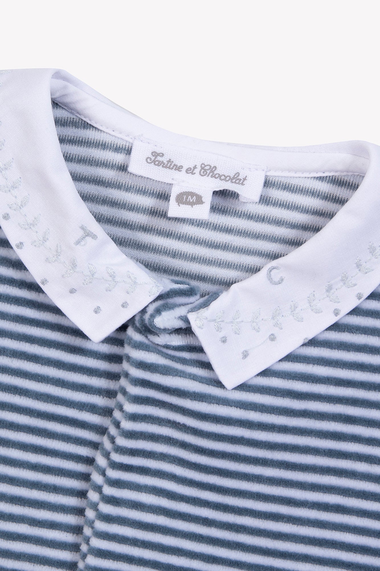 Pyjama - Bleu orage à rayures