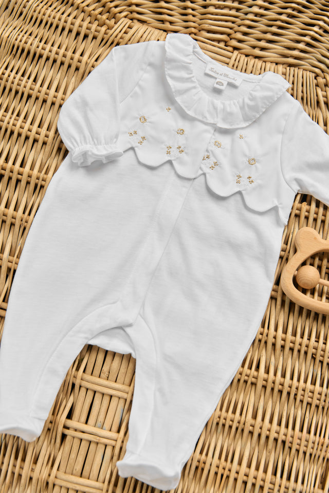 Pyjama - Blanc col volanté - Image principale