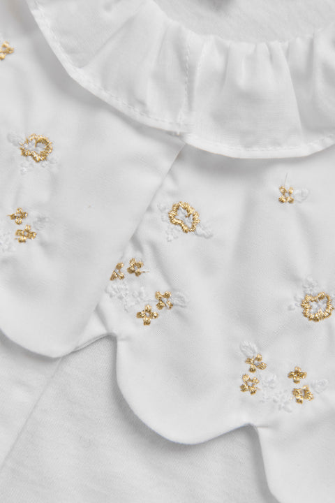 Pyjama - Blanc col volanté - Image principale