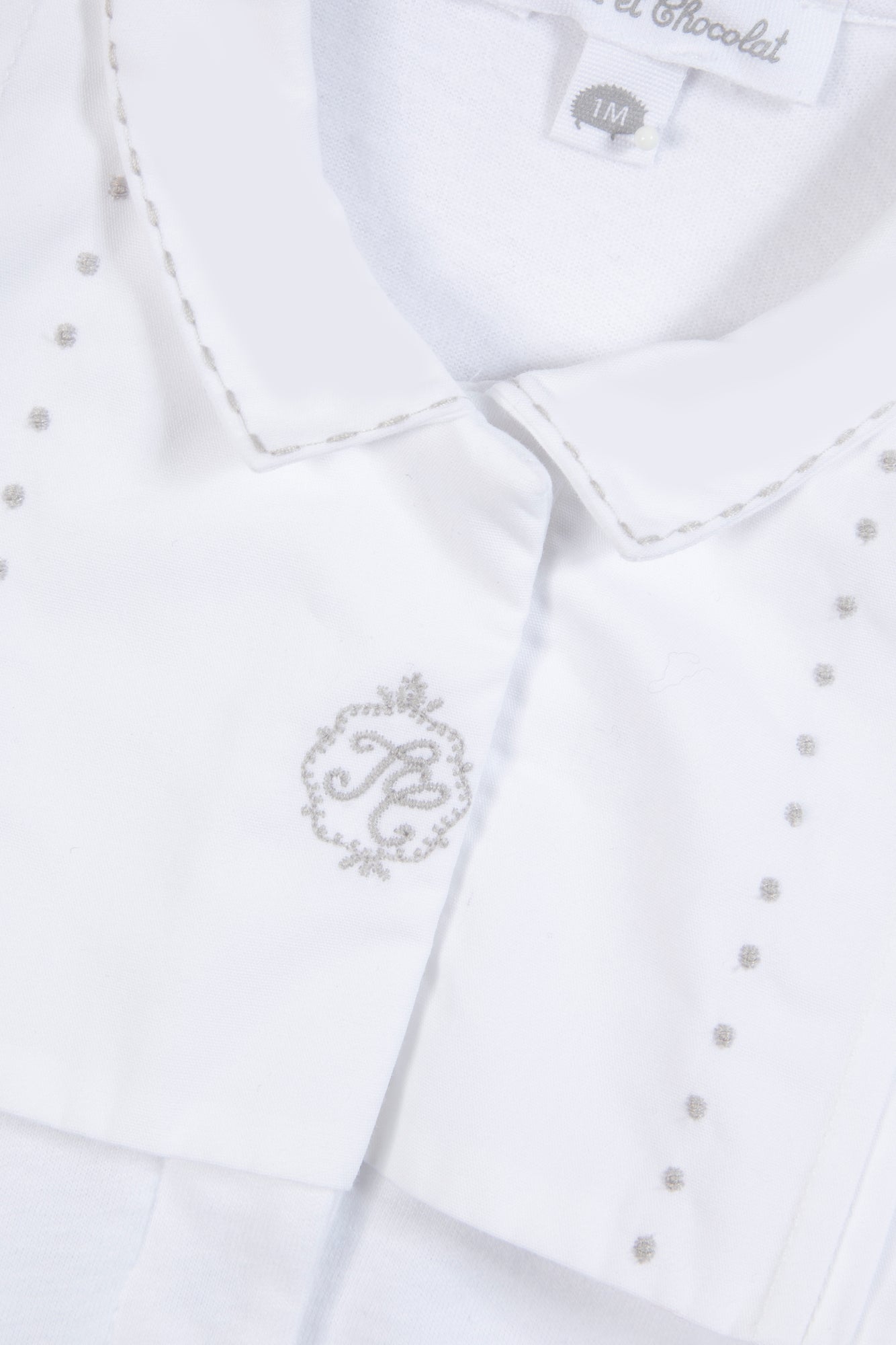 Pyjama - Gris clair col pointu