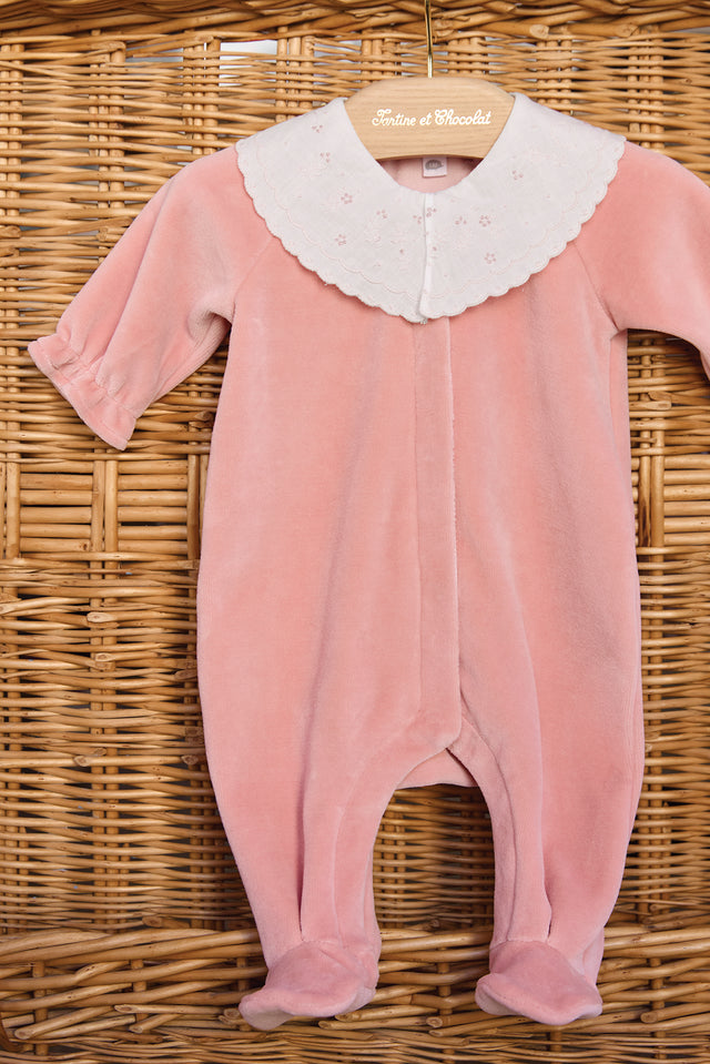 Pyjama - Pêche velours broderies - Image principale