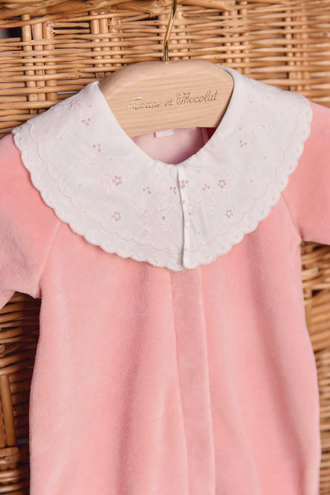 Pyjama - Pêche velours broderies - Image principale