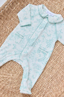 Pyjama - Vert d'eau inspiration Toile de Jouy