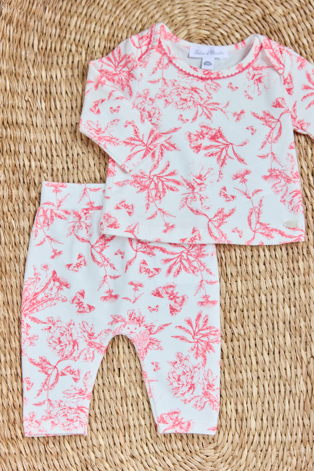 Pyjama deux pièces - Praline inspiration Toile de Jouy - Image principale