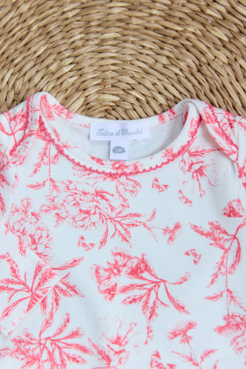 Pyjama deux pièces - Praline inspiration Toile de Jouy - Image principale