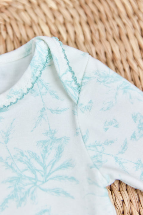 Pyjama deux pièces - Vert d'eau inspiration Toile de Jouy - Image principale