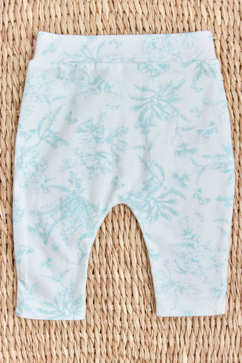 Pyjama deux pièces - Vert d'eau inspiration Toile de Jouy - Image principale