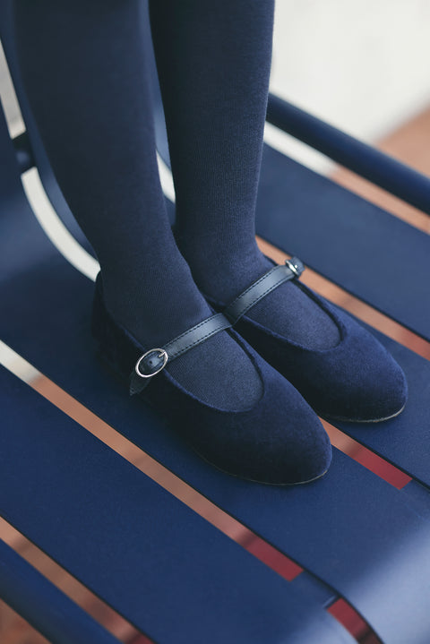 Ballerines - Marine velours - Image principale