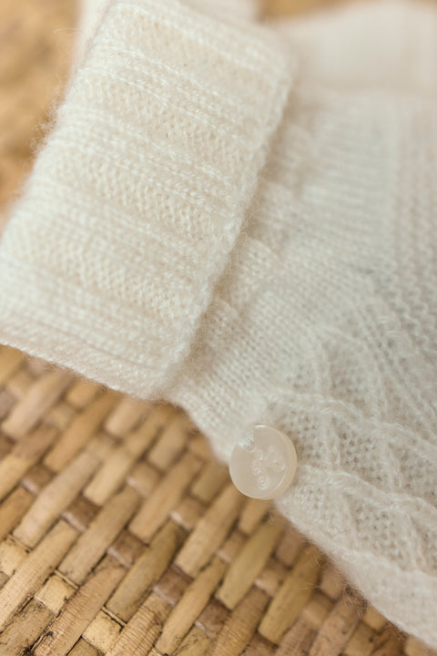 Chaussons - Ecru 100% cachemire - Image principale