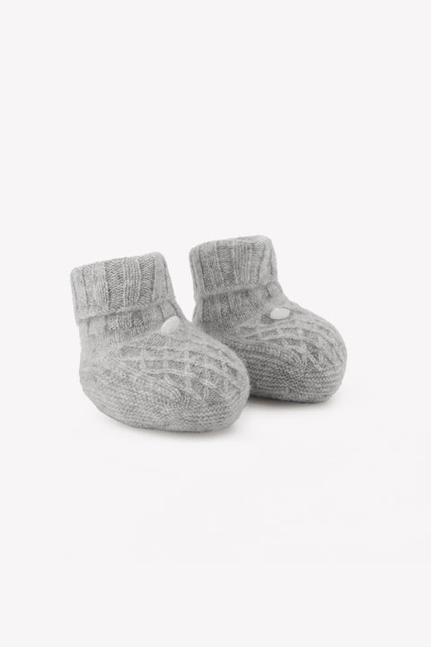 Chaussons - Gris clair 100% cachemire - Image principale