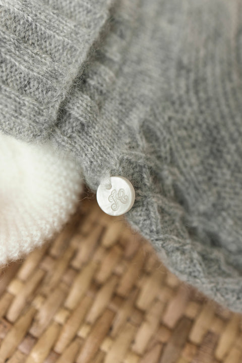 Chaussons - Gris clair 100% cachemire - Image principale