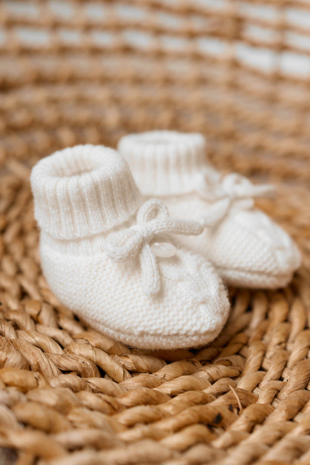 Chaussons - Ecru nœud - Image principale