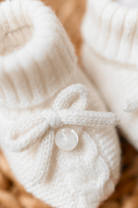 Chaussons - Ecru nœud - Image principale