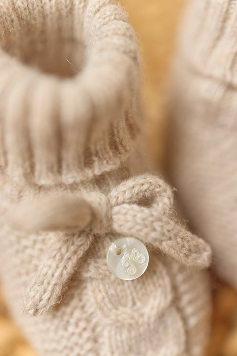 Chaussons - Moka chiné nœud - Image principale