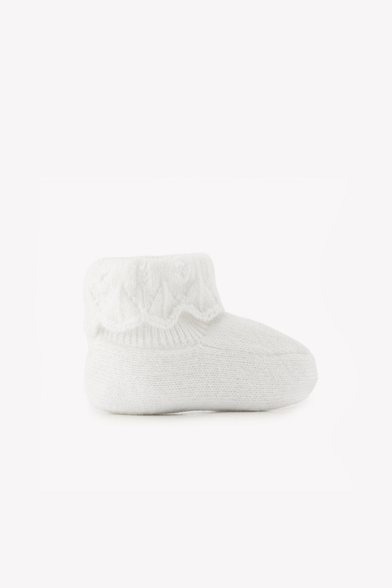 Hausschuhe - Ecru Rüschen