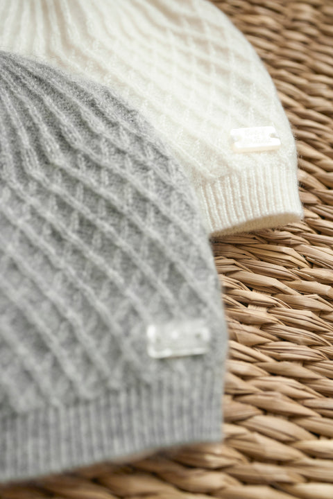 Bonnet - Ecru 100% cachemire - Image principale