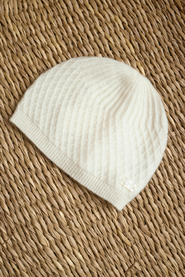 Bonnet - Ecru 100% cachemire - Image principale