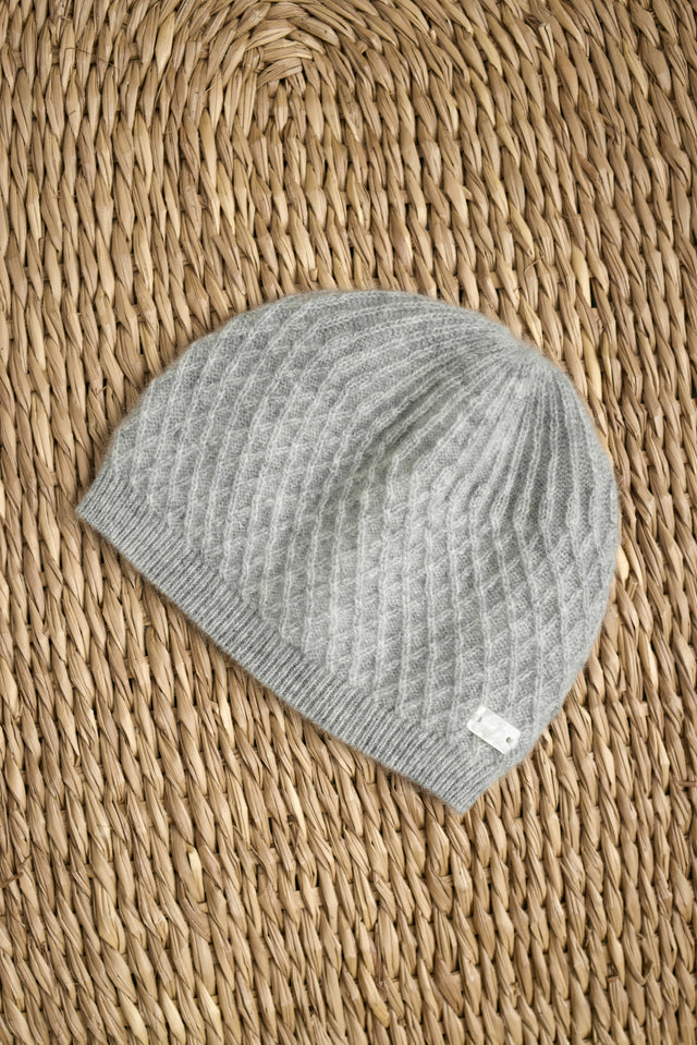 Bonnet - Gris chiné 100% cachemire - Image principale