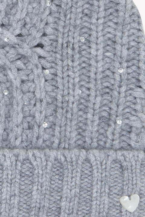 Bonnet - Gris chiné torsades - Image principale