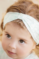 Headband - Green water inspiration Toile de Jouy