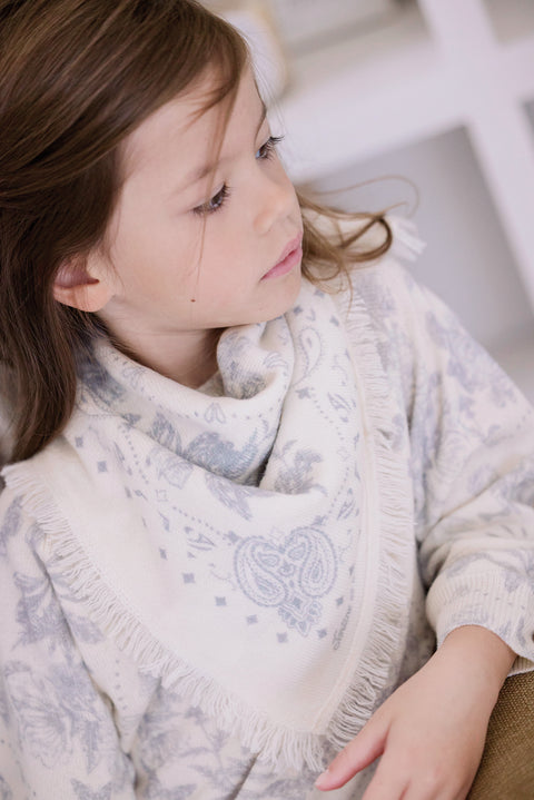 Large Scarf - Light grey Kujten x Tartine et Chocolat - Image principale