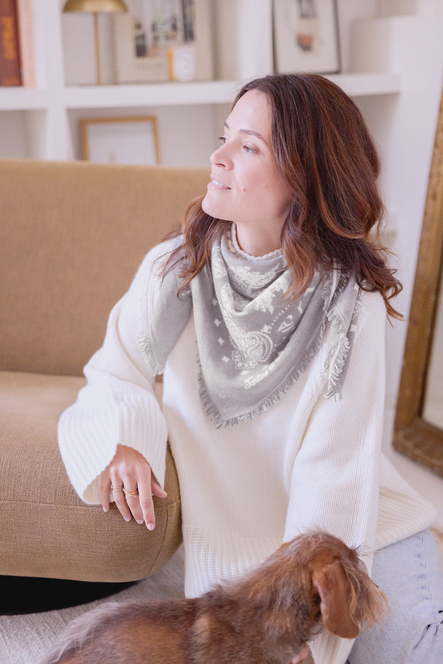 Large scarf - Taupe Kujten X Tartine et Chocolat - Image principale