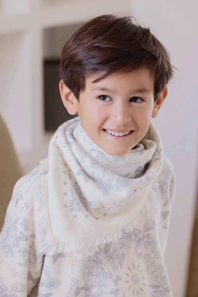 Small scarf - Light grey Kujten X Tartine et Chocolat - Image principale