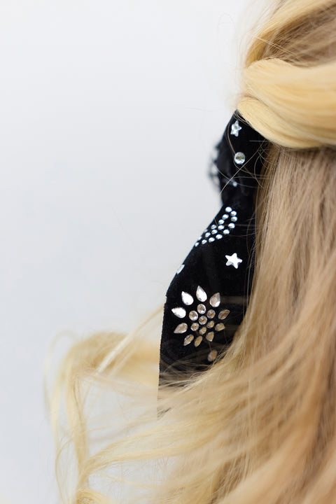 Barette - Noir nœud - Image principale