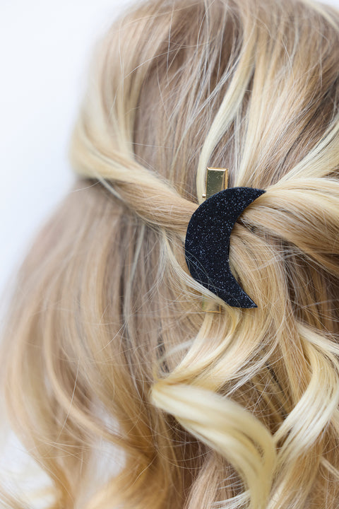 Barrette - Noir paillettes - Image principale