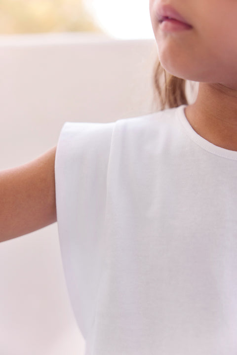 T-shirt - White openwork pattern - Image principale