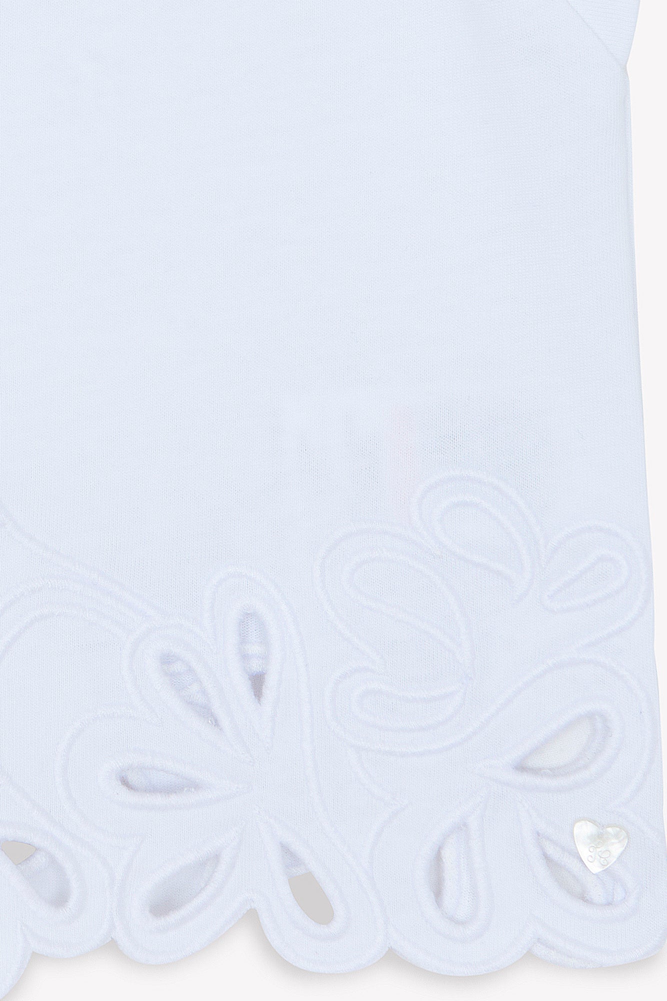 T-shirt - Blanc motif ajouré