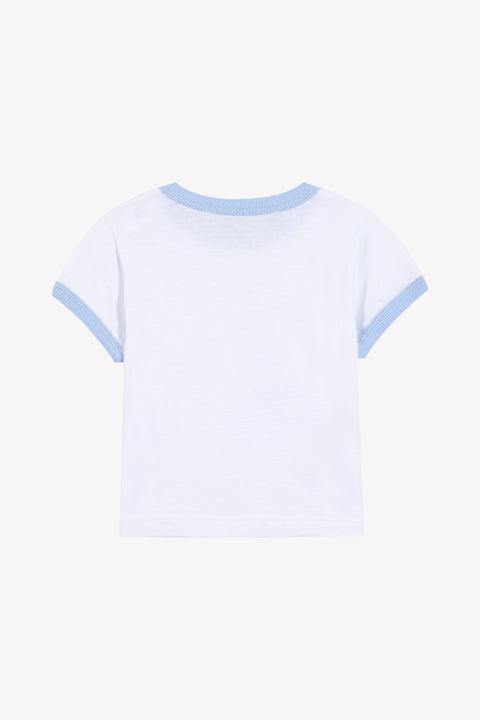 T-shirt -White Illustration seaside - Image principale