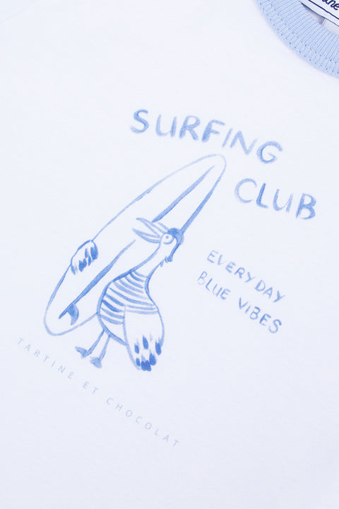 T-shirt -White Illustration seaside - Image principale