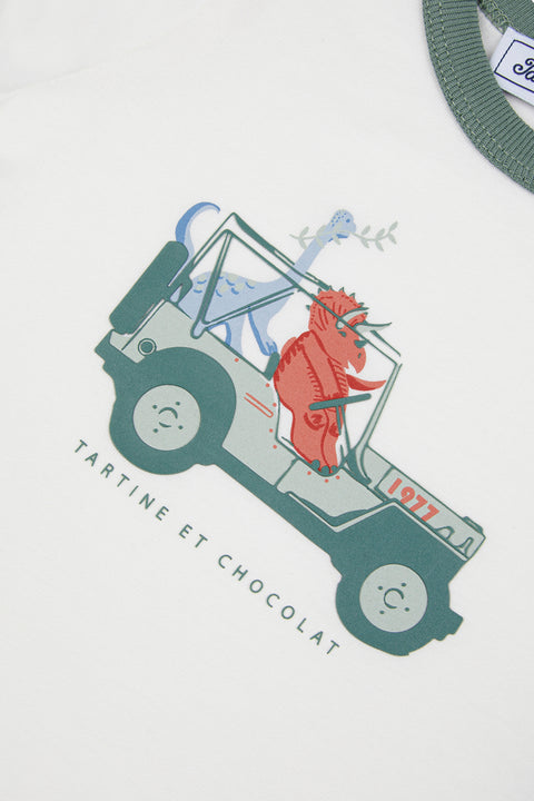 T-shirt - Ecru illustration explorateur - Image principale