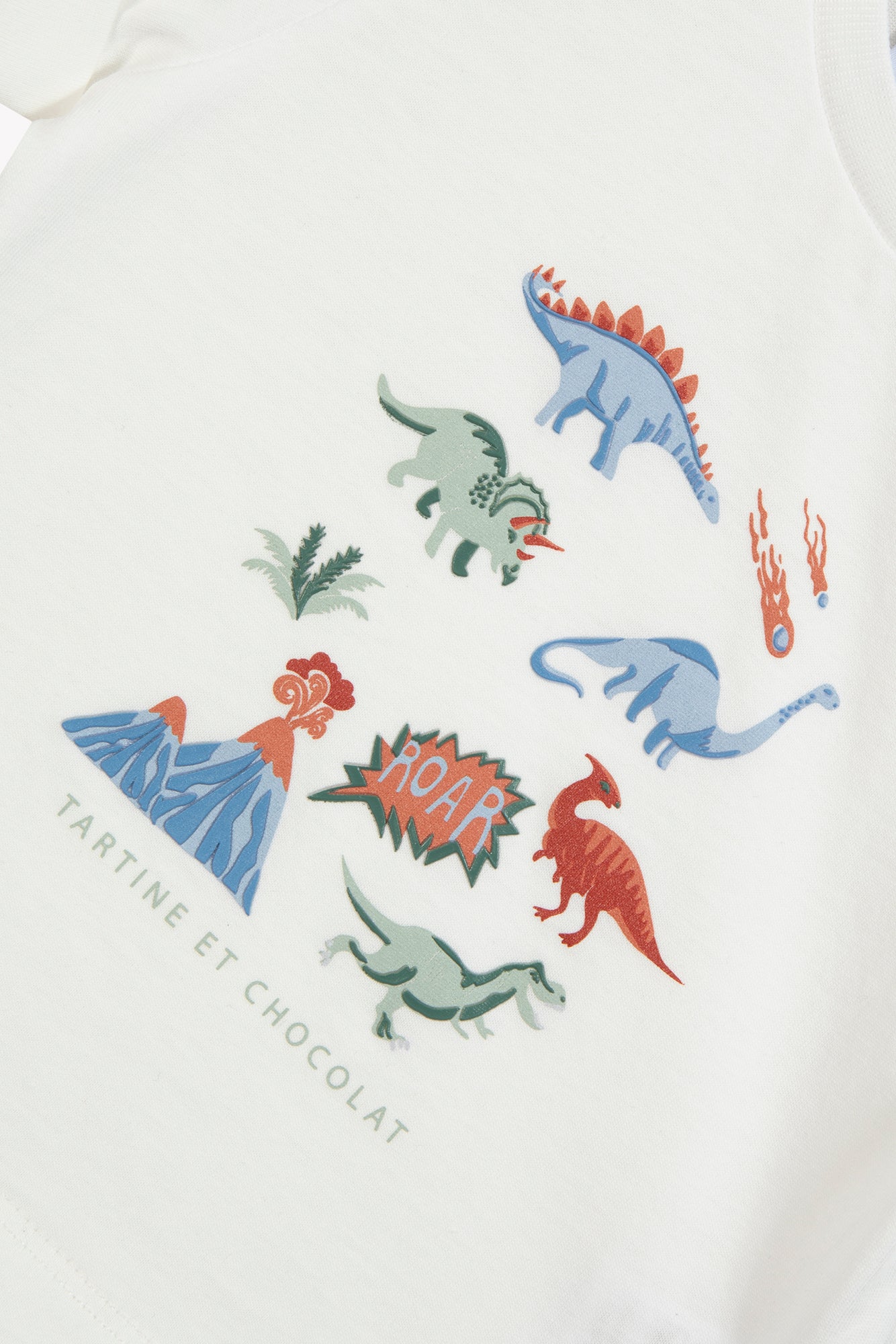 T-Shirt - Ecru Illustration Dinosaurier