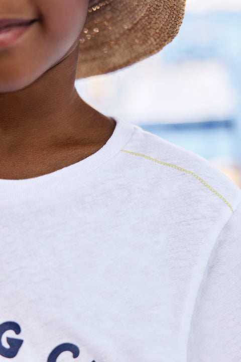 T-Shirt - Weiss Baumwoll-Surfclub - Image principale