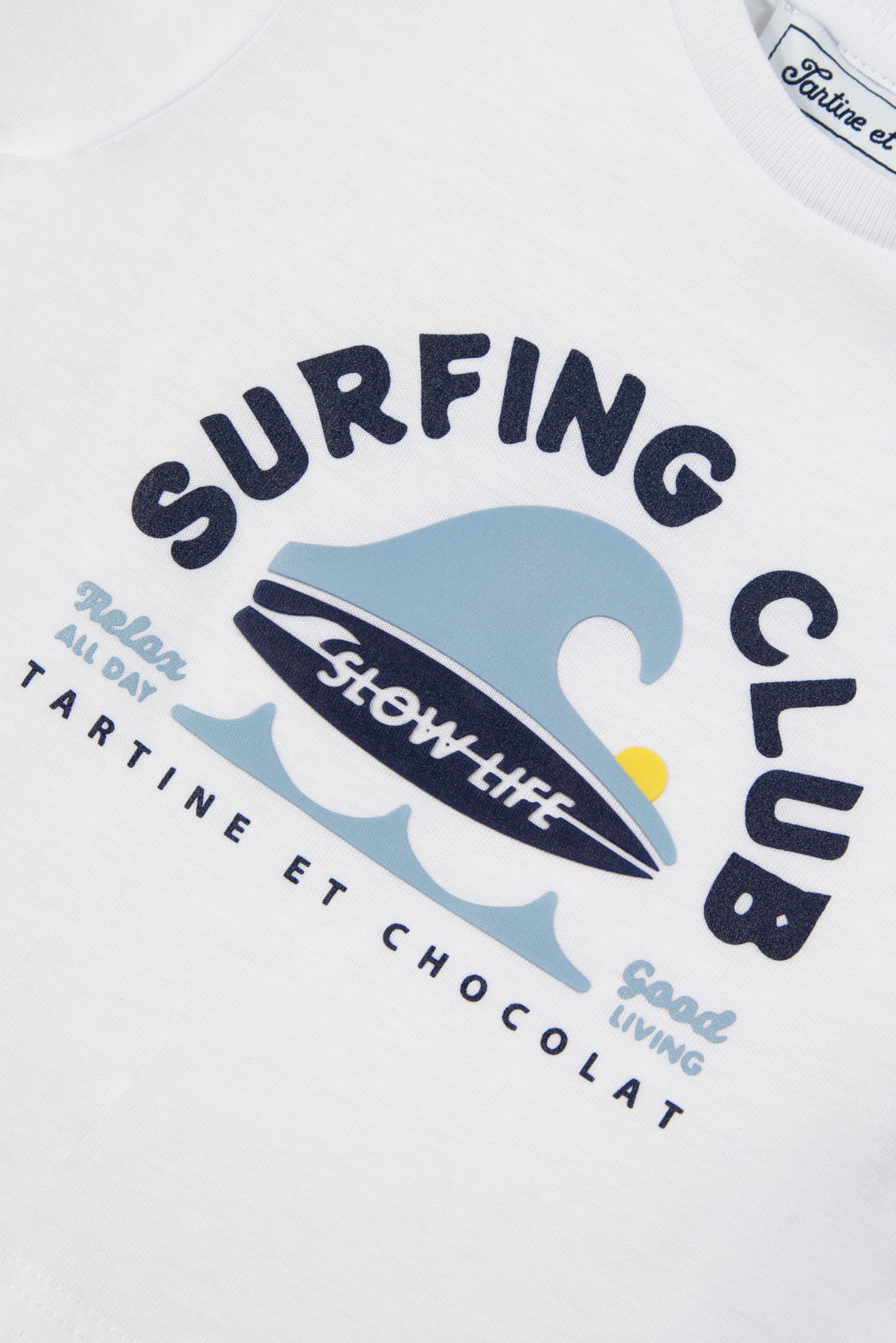 T-shirt - White cotton surfing club