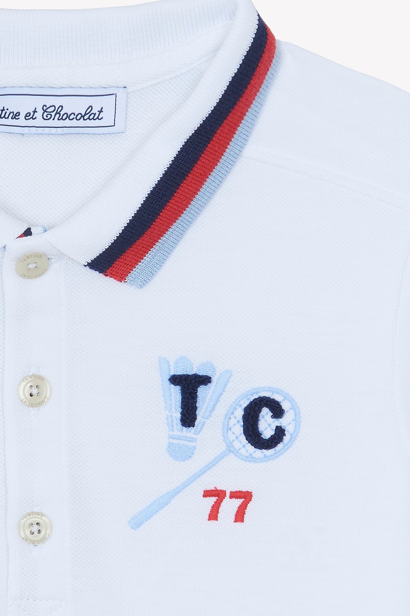Polo - Blanc coton badminton