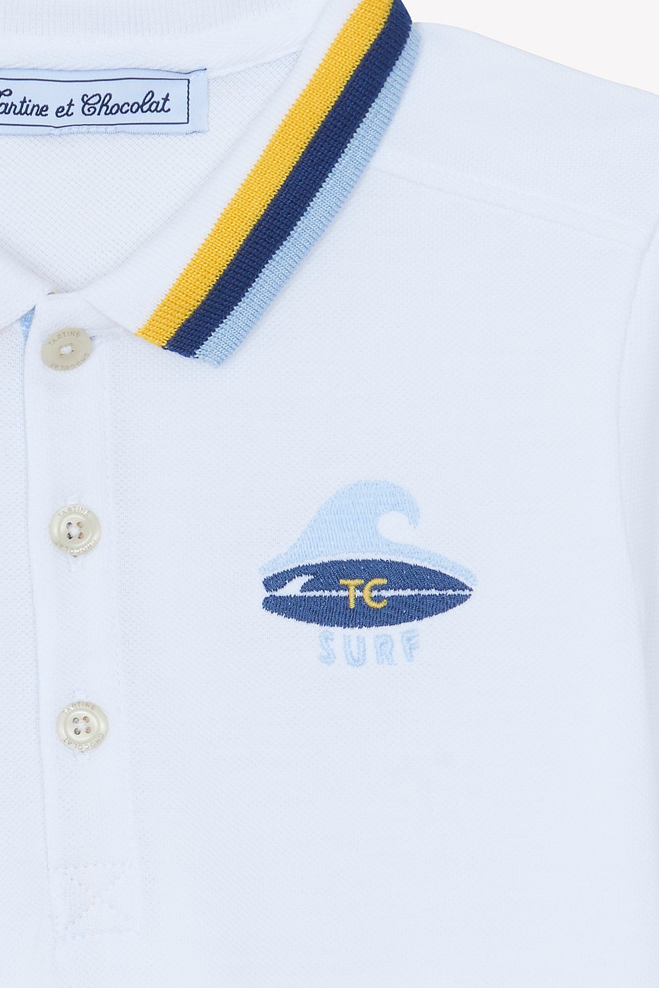Polo - Blanc coton surfeur