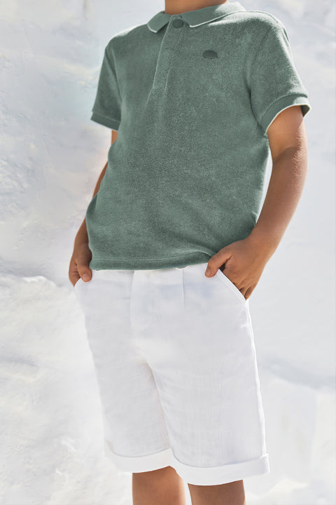 Polo - Kaki coton hérisson - Image principale