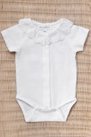 Body - Blanc coton col dentelle