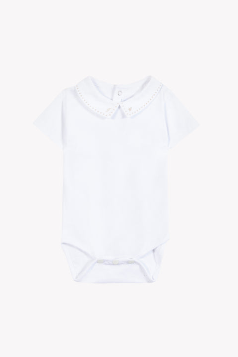 Body - Blanc coton col pointu - Image principale